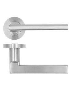 Zoo Hardware Rosso Tecnica Varese Grade 304 Stainless Steel Lever On Round Rose - Multiple Finishes (sold in pairs)