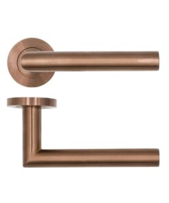 Zoo Hardware Rosso Tecnica Lugano Grade 304 Stainless Steel Lever On Round Rose - RT010 (sold in pairs)