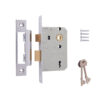 ERA 3 Lever Sashbolt Mortice Door Lock - Chrome Finish