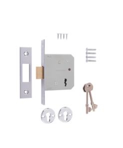 ERA 2.5 Inch 64mm 3 Lever Deadlock Chrome Effect