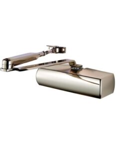 Eurospec CDG003/SNP Overhead Door Closer En3 Fixed Power C/W Fig 6 Bracket Match Cover And Armset En1154 Satin Nickel