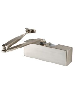 Eurospec Overhead Door Closer Satin Nickel En2-4 C/W Bc Fig 6 Bracket Full Cover And Armset CDG420/SNP