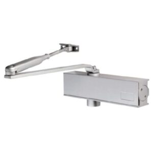 Eurospec DCT2024BC/SV Overhead Door Closer Adjustable Size 2-4 Template C/W Backcheck & Fig 66 Bracket Silver