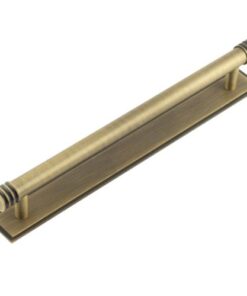 Frelan Hoxton Sturt Cabinet Handle on Back Plate 224mm cc Antique Brass HOX460AB-HOX5060AB