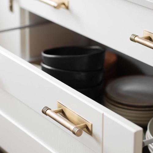 Frelan Hoxton Sturt Cabinet Handle on Back Plate 224mm cc Antique Brass HOX460AB-HOX5060AB - Image 3