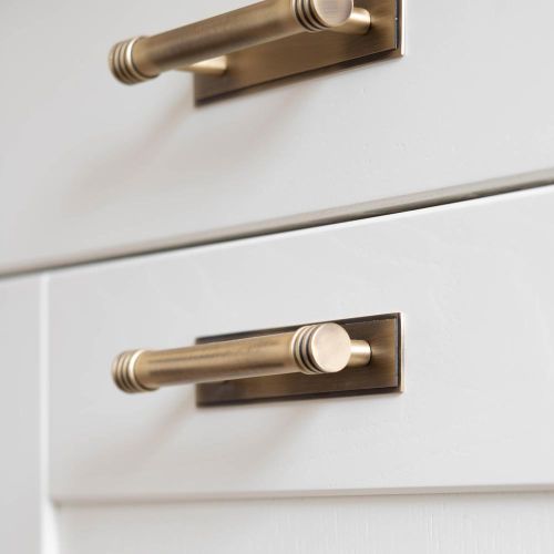 Frelan Hoxton Sturt Cabinet Handle on Back Plate 224mm cc Antique Brass HOX460AB-HOX5060AB - Image 2