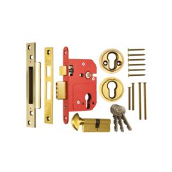 Era Euro Mortice Sashlock Keyless Egress 76mm Complete Polished Brass