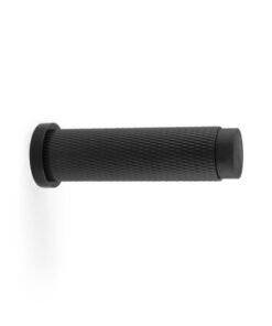 Alexander And Wilks Brunel Diamond Knurled 75Mm Cylinder Doorstop Matt Black AW600-75-BL