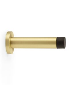 Alexander & Wilks Cylinder On Rose Doorstop 75mm Satin Brass