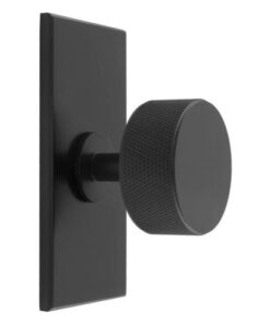 Carlisle Brass BP703MB76MB Knurled Radio Knob on Backplate 76mm Matt Black