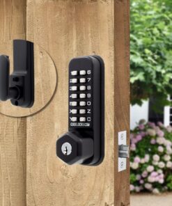 CODELOCKS Mechanical Digital Locks Marine 200 series Mortice Latch Key Override Black Marine Grade