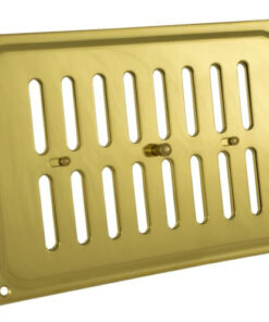 Hit And Miss Brass Vent With Radius Corners, Polished Brass