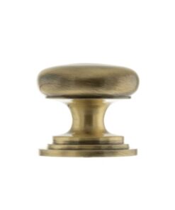 Old English Lincoln Solid Brass Victorian Knob 38mm on Concealed Fix – Antique Brass OEC1238AB