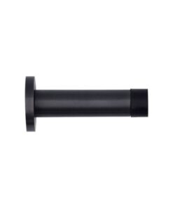 Zoo Hardware ZAS07-PCB Door Stop – Cylinder – 70mm Projection With Rose – Powder Coated Matt Black