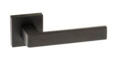Forme Asti Lever Door Handle on Minimal Square Rose – Matt Black