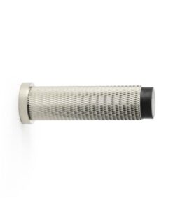 Alexander And Wilks Brunel Diamond Knurled 75mm Cyl Doorstop Polished Nickel Pvd AW600-75-PNPVD