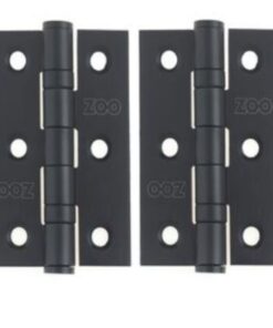 Zoo Hardware ZHSS232-MB Hinges – Ball Bearing 76mm x 50mm x 2mm Square Corner – Matt Black