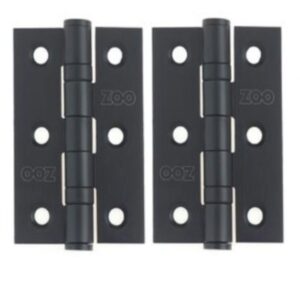 Zoo Hardware ZHSS232-MB Hinges – Ball Bearing 76mm x 50mm x 2mm Square Corner – Matt Black