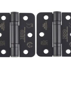 Zoo Hardware ZHSS7667R-MB Grade 11 Hinges – Ball Bearing 76mm x 67mm x 2.5mm Radius Corner – Matt Black