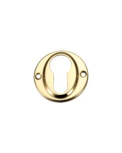 Euro Profile Escutcheon, Polished Brass