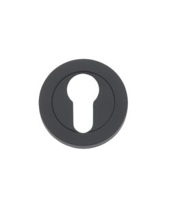 Euro profile round escutcheon Oscuro Matt Black