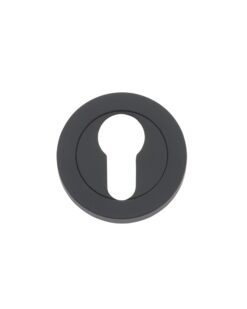 Euro profile round escutcheon Oscuro Matt Black