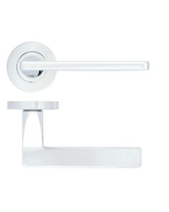 Leon lever on rose Polished Chrome