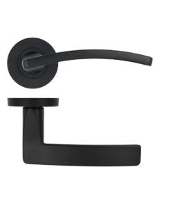 Toledo lever on rose Matt Black