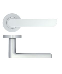 Valencia lever on rose Satin Chrome