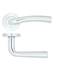 Seville lever on rose Polished Chrome