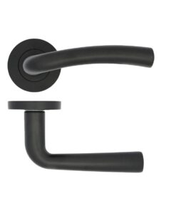 Seville lever on rose Matt Black