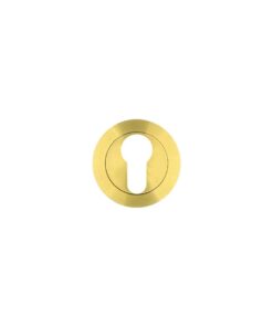 Euro profile round escutcheon Satin Brass