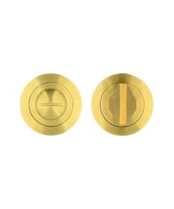 Bathroom Turn & Release On Round Rose Satin Brass