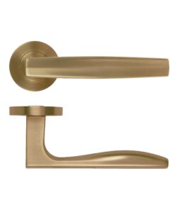 Appenine Lever On Round Rose Antique Brass