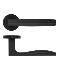 Appenine Lever On Round Rose Oscuro Matt Black