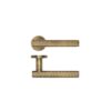 Favo Lever On Round Rose Antique Brass