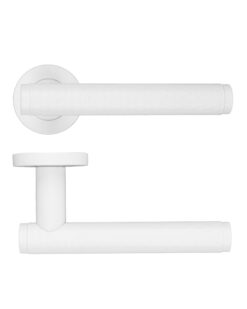 Favo Lever On Round Rose Powder Coat White