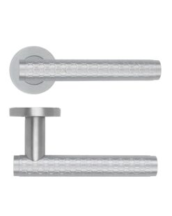 Favo Lever On Round Rose Satin Chrome