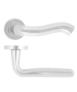 Rococo Lever On Round Rose Polished Chrome