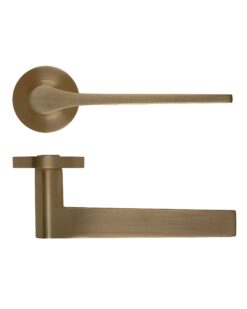 Gio Lever On Round Rose Antique Brass