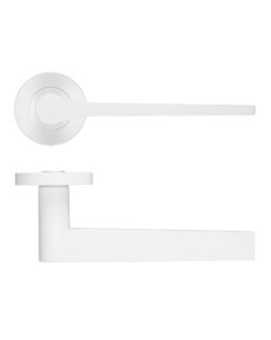 Gio Lever On Round Rose Powder Coat White