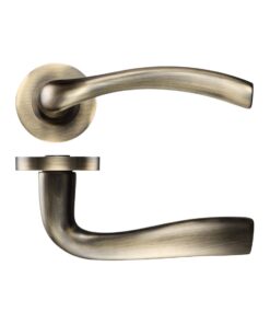 Siena lever on round rose Florentine Bronze