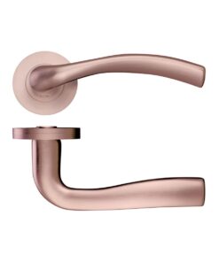 Siena lever on round rose Tuscan Rose Gold