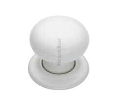 Heritage Brass White Porcelain Mortice Door Knobs, Porcelain Rose  (sold in pairs)