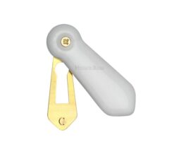 Heritage Brass Oval Covered Standard Key Escutcheon, Plain White Porcelain -