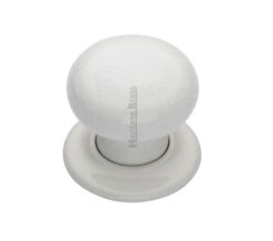 Heritage Brass White Crackle Porcelain Mortice Door Knobs, Porcelain Rose  (sold in pairs)