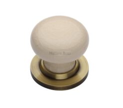 Heritage Brass Cream Crackle Porcelain Mortice Door Knobs, Antique Brass Rose  (sold in pairs)