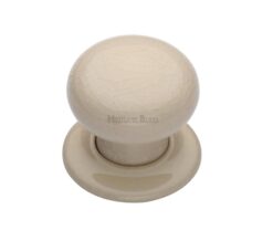 Heritage Brass Cream Crackle Porcelain Mortice Door Knobs, Porcelain Rose  (sold in pairs)