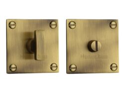 Heritage Brass Square 50mm x 50mm Turn & Release, Antique Brass
