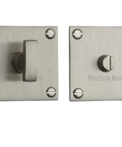 Heritage Brass Square 50mm x 50mm Turn & Release, Satin Nickel